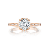 Tacori Halo Rose Gold Engagement Ring (2620RDP)