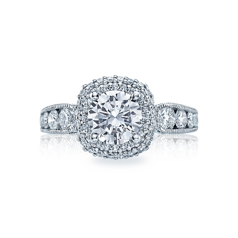 Tacori Diamond Halo Engagement Ring (HT2521CU)
