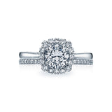 Tacori Halo Ring with diamond wedding ring 55-2CU