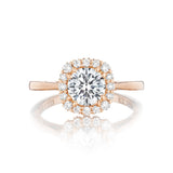 Tacori Halo Yellow Gold Engagement Ring (55-2CU)