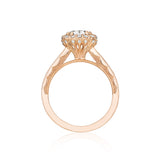 Tacori Halo Yellow Gold Engagement Ring (55-2CU)