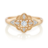 18ct gold floral cluster dress ring