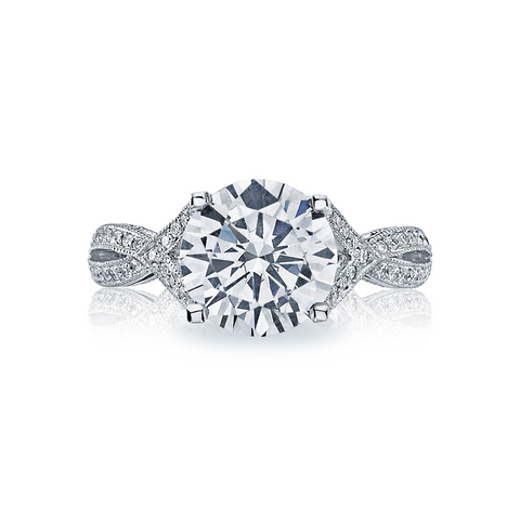 Tacori Ribbon Pave Diamond Engagement Ring