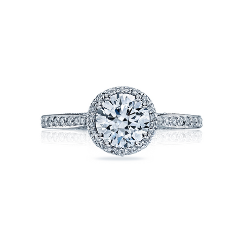 Tacori Pave Diamond Halo Engagement Ring (2639RDP)