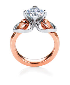 Two colour Maevona Eriskay with lab grown diamond ring