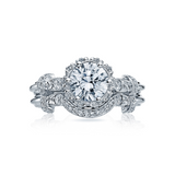 Tacori Diamond Halo Engagement Ring with Diamond Wedding Ring (HT2299)