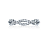 Tacori HT2528B Diamond Wedding Band, Ribbon Design Diamond Eternity Ring 