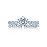 Tacori Solitaire and Pave Engagement Ring wit Diamond Wedding Ring(HT2546RD)