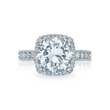 Tacori Pave Diamond Halo Engagement Ring (HT2607RD)