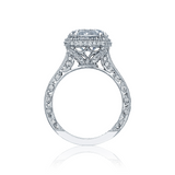 Tacori Pave Diamond Halo Engagement Ring (HT2607RD)