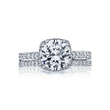 Solitaire and Pave Engagement Ring 