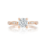 Tacori Pave Solitaire Rose Gold Engagement Ring (46-2RD)