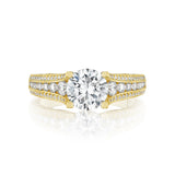 Tacori Pave Yellow Gold Diamond Engagement Ring (HT2513RD)