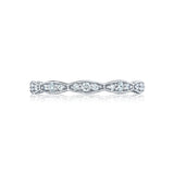 Tacori 46-2 Sculpted Crescent Diamond Wedding Band, Diamond Ribbon Band  