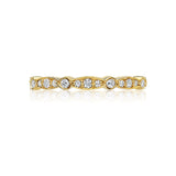 18ct Yellow Gold Diamond Wedding Band, Tacori 47-2ET Sculpted Crescent